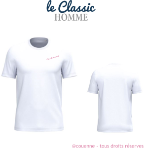 T-shirt COUENNE <b>"Classic"<b> Blanc HOMME